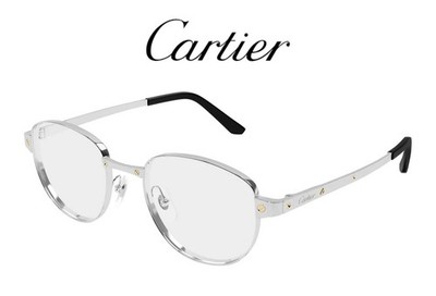 Cartier CT0572O 002 Silber Liebe Armband Muster Stil Brille 51 mm Authentisch