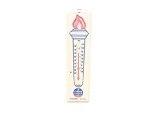 Vintage Standard Oil Fuel Oils Torch Thermometer Tin 11.5 X 3 Standard Oil Co