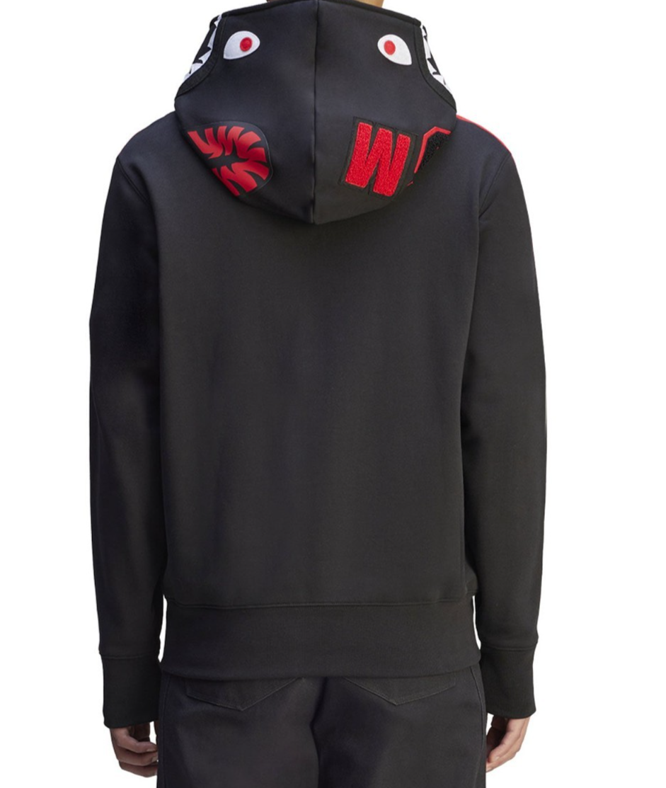 BAPE x adidas Black Jacket Hooded Full Zip Shark Hoodie Originals