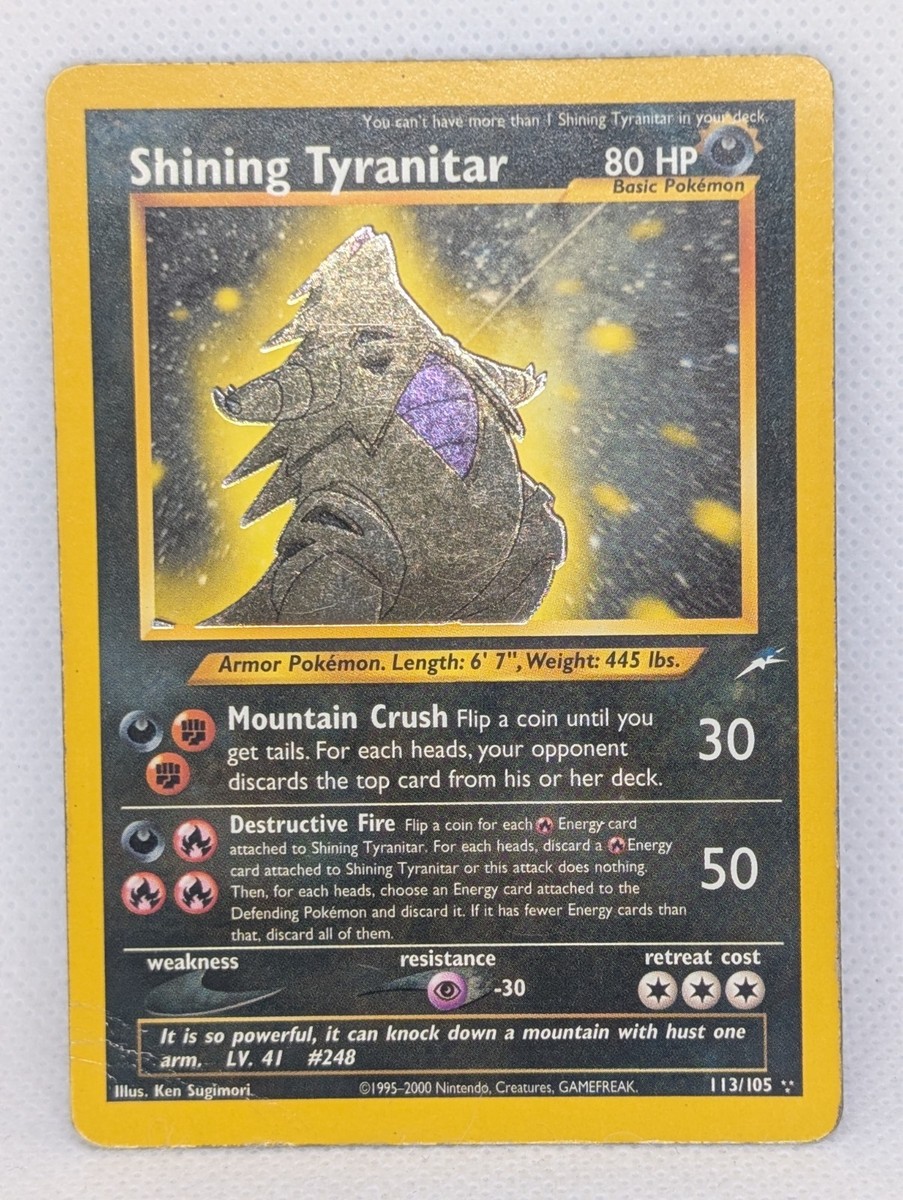 ポケモンカード　Shining Tyranitar 113/105 英語版 Shining Tyranitar 113/105 Neo Destiny - Wizards - English