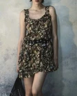 Zara Kate Moss Floral Mini Dress, UK Size S 8-10 Asymmetric Silk Ruffled BNWT