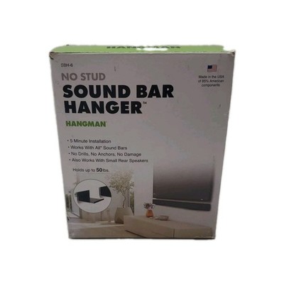 Hangman No Stud Sound Bar Hanger - SBH-6 - Adjustable - Black