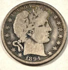 1894-O New Orleans Silver Barber Half Dollar