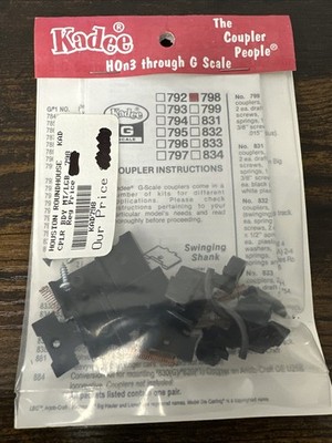 Kadee G Scale #798 Couplers for LGB Cars #3041, 3530 and 4043-4047 NIP!