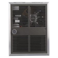 Recessed Electric Wall-Mount Heater, Recessed or Surface, 2250/500 W, 208V AC,