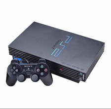 Sony PlayStation 2 PS2 Black Console Bundle DualShock Cables 2 Memory Cards DVD