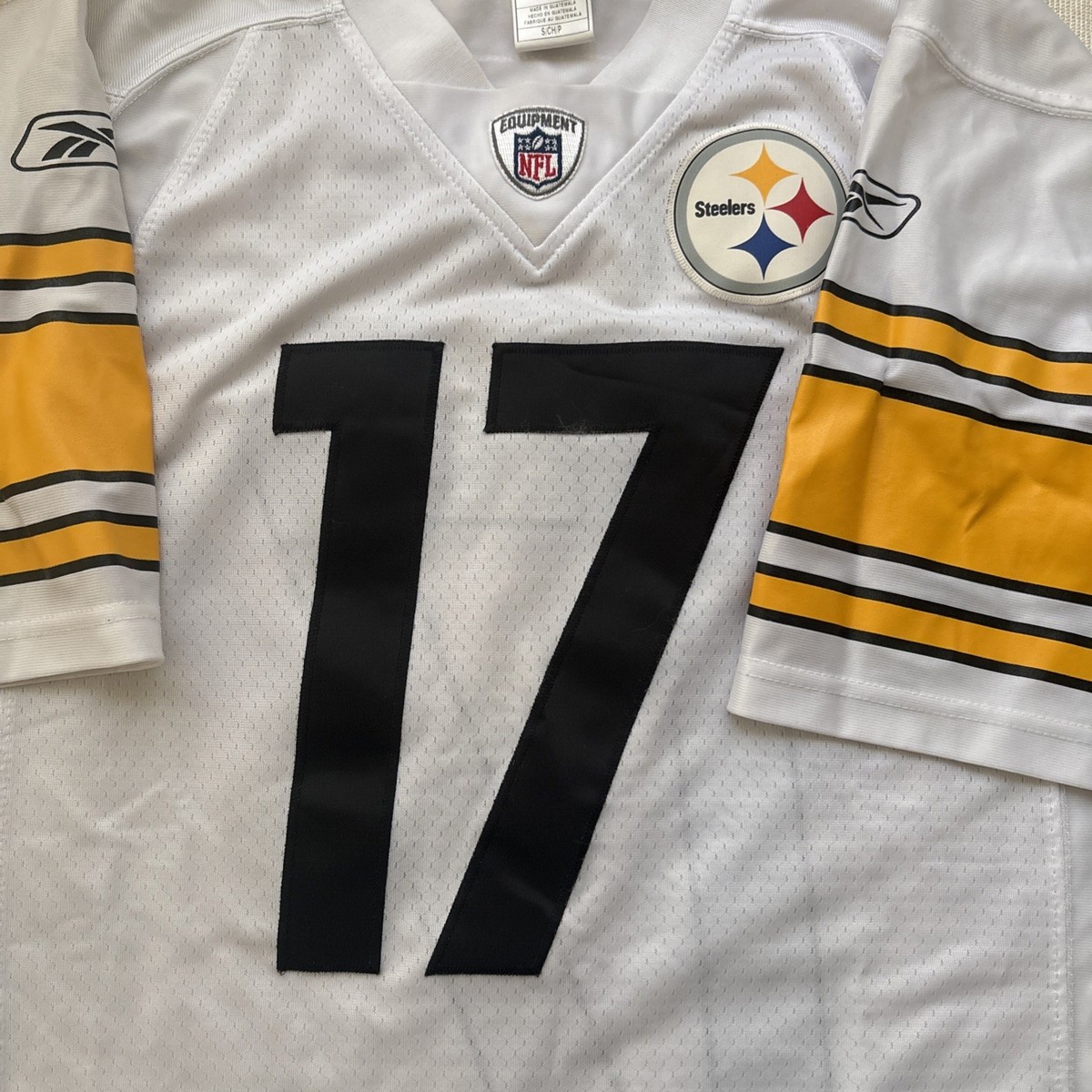 Steelers Mike Wallace Jersey Small Reebok On Field White NFL 