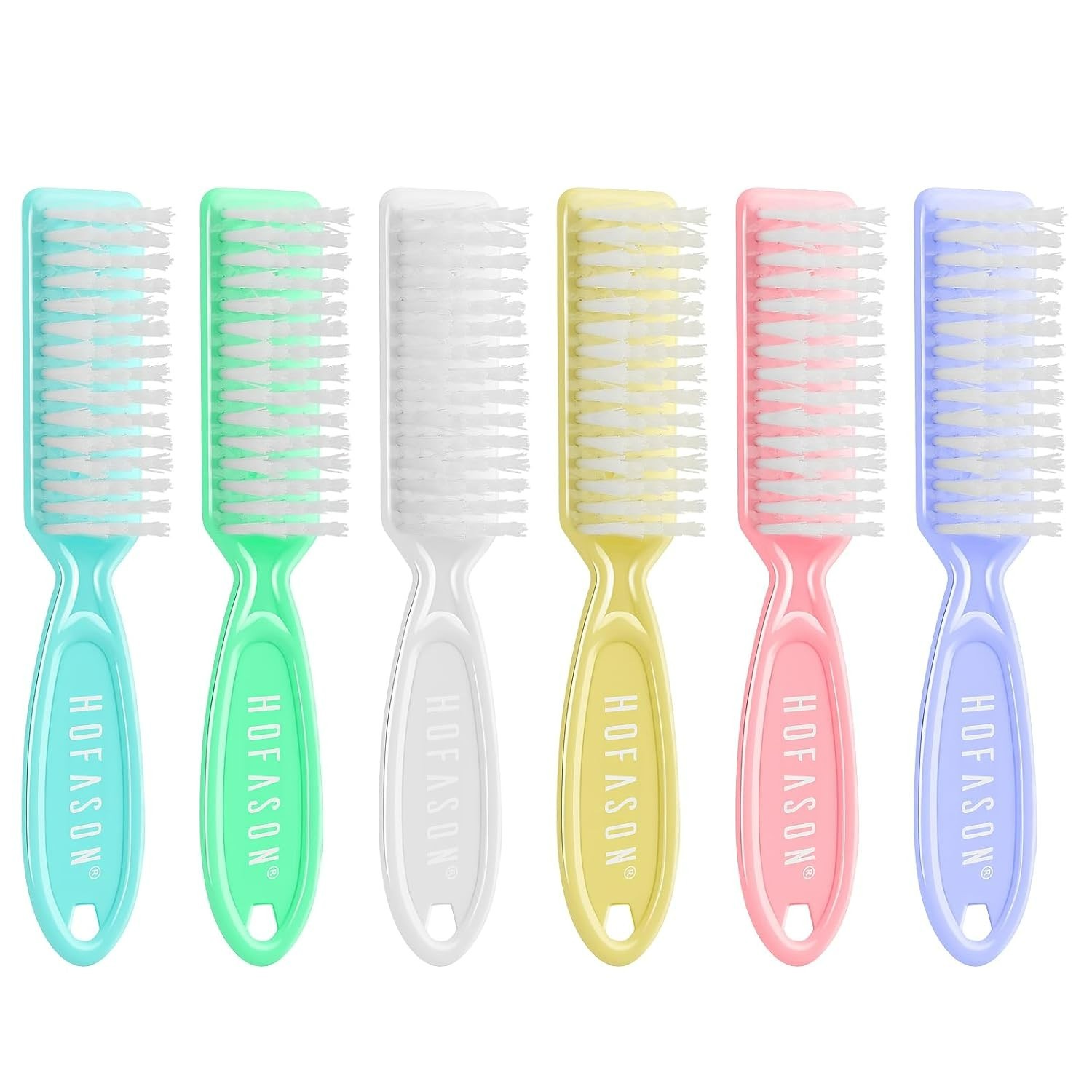 6 Pack Nail Brush for Cleaning Fingernails, Nail Brush Handle Grip Brush