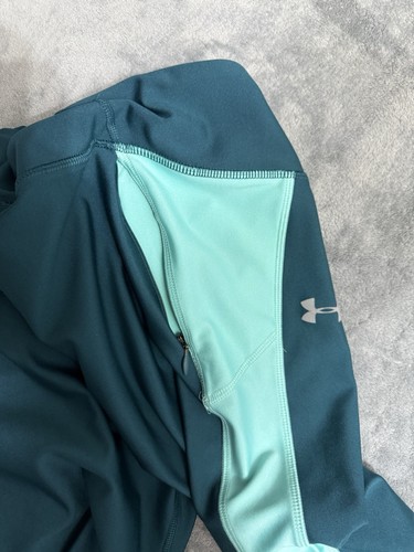 Damen Under Armour HeatGear Kompressionsleggings in Blau mit Teal Streifen S: M - Bild 3 von 8