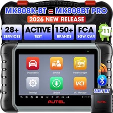 2026 Autel MaxiCOM MK808BT PRO MK808K-BT Escáner de diagnóstico OBD2 Prueba activa FCA