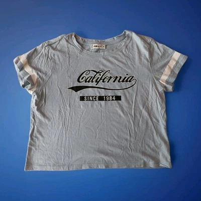 Mädchen Cropped Basic T-Shirt v. New Yorker hellblau Gr. S - Bild 1 von 3