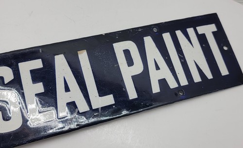 Panneau porcelaine peinture sceau vert Hanna rare HTF original - Photo 5/10