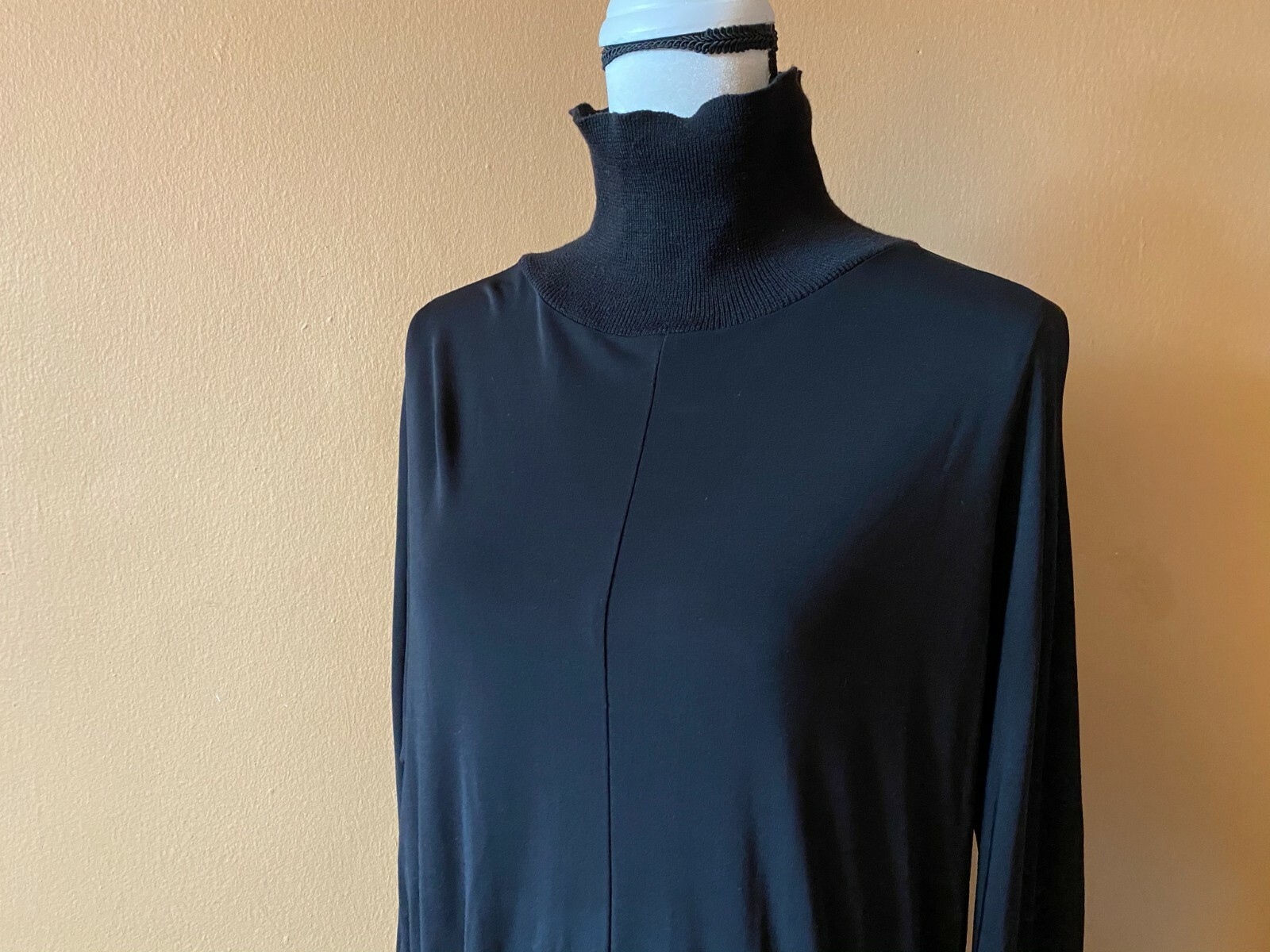 Herve Leger Black Rayon Turtleneck High 