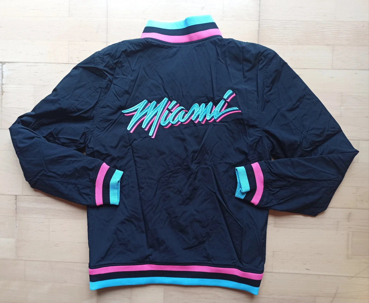Nike Miami Heat Vice Nights City Courtside Bomber Jacket Jacket NBA Sz. S