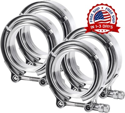 Abrazadera de banda en V de 3,0 pulgadas con brida macho hembra 2 piezas US NEW
