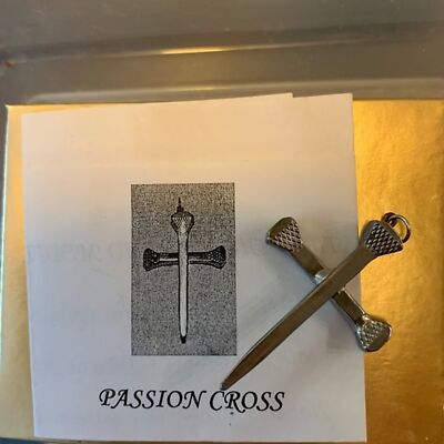 Passion Cross three nails together to form a cross necklace no chain 