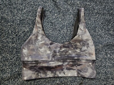 NWOT Lululemon Align Bra Shine Size 4 Diamond Dye Diffuse Dot Foil Graphite 