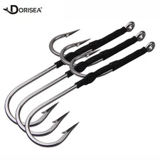 2/5pcs Double Hook Rig for Trolling and Chunking Double Trolling Hook Tuna Shark