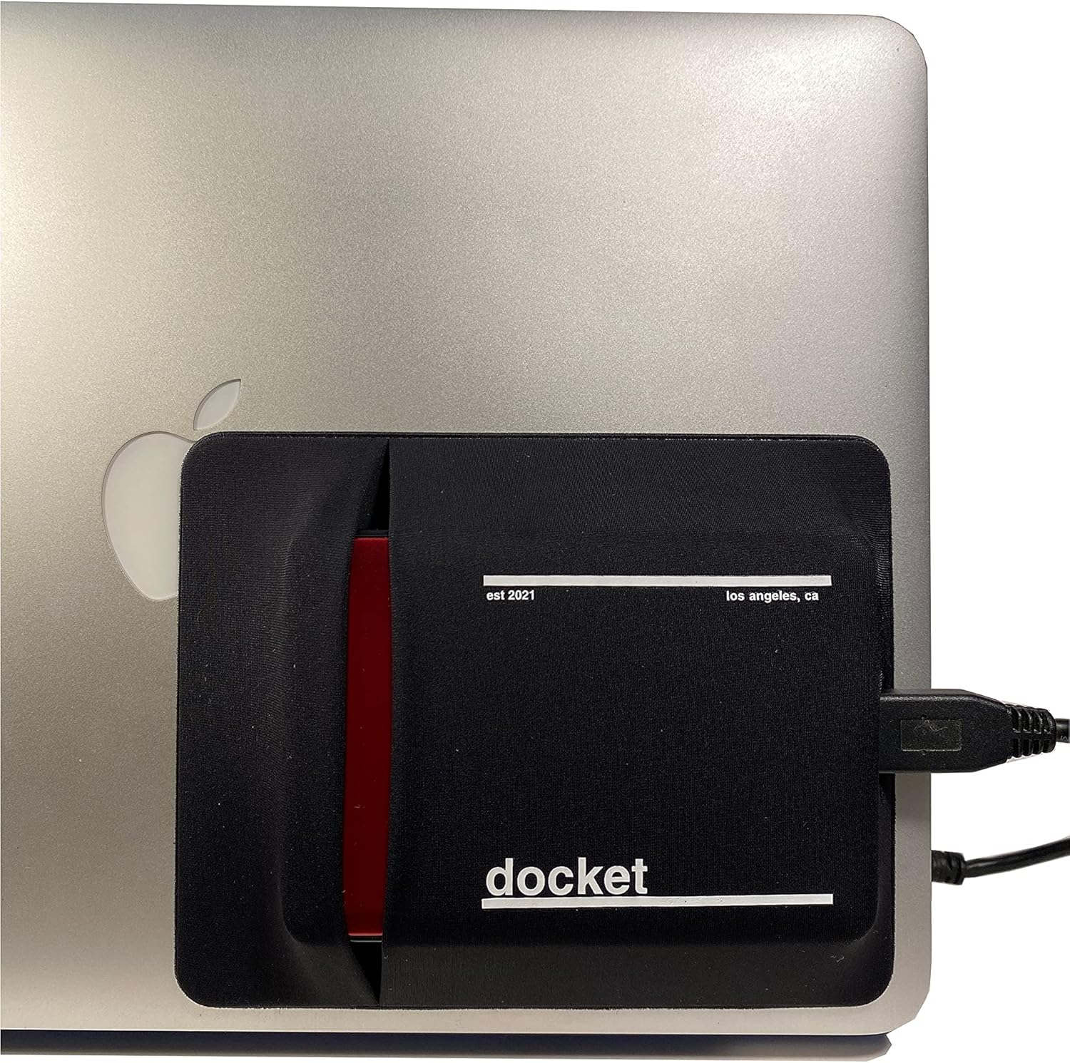 External Hard Drive Holder for Laptop - Closed Pocket Design with Cable Hole for-image