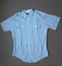 Camicia uomo manica corta grande Royal Knight blu chiaro vintage nuova con etichetta