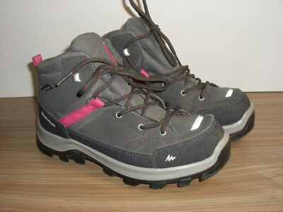 Decathlon Quechua Damen Wanderstiefel, mid, Gr. 37, UK 4, neuwertig, grey/pink,