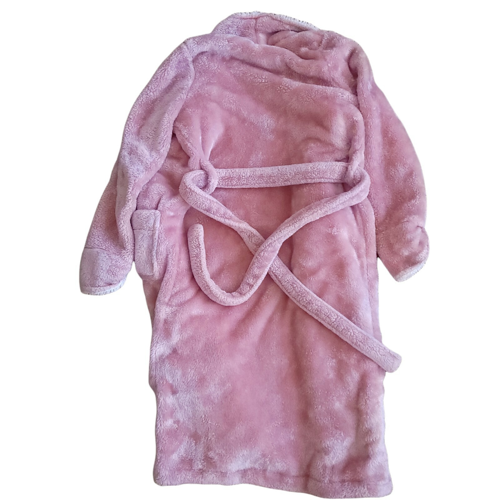 Nordstrom Womens Bliss Plush Bath Robe Pink Size S Belt Tie Pockets
