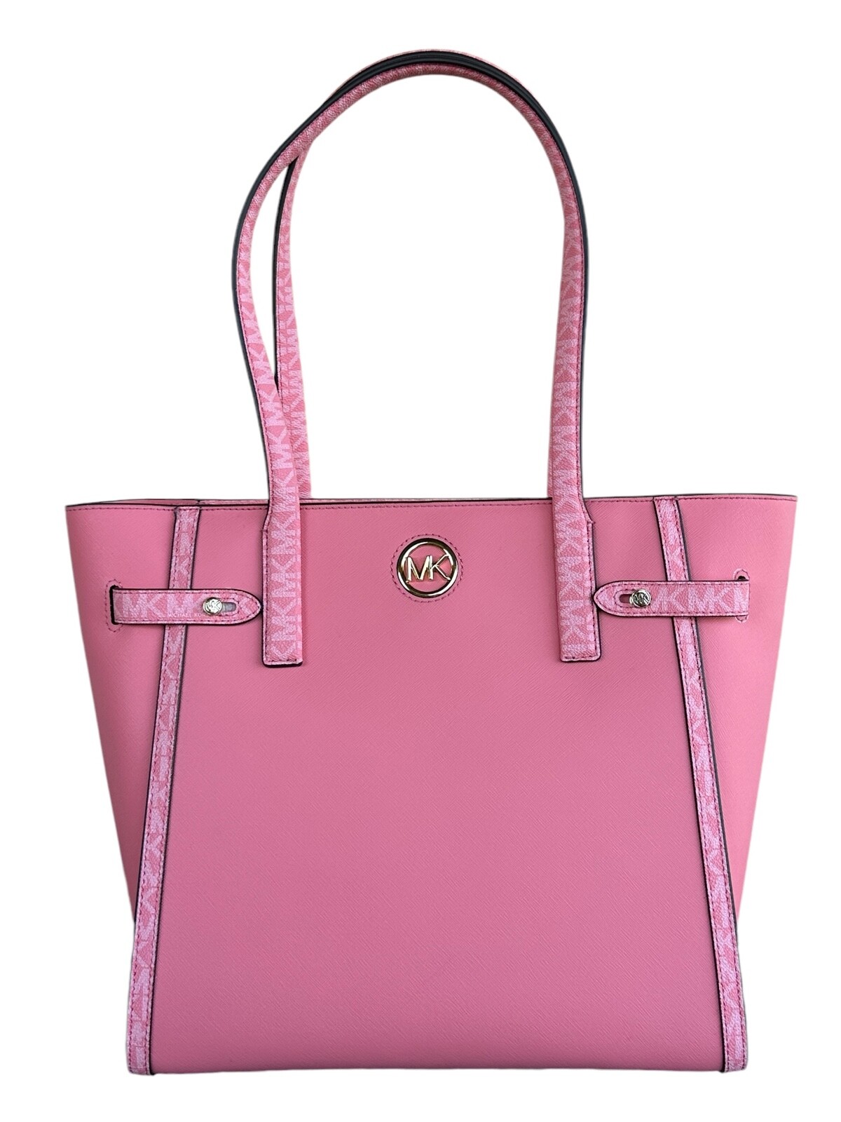 MICHAEL KORS CARMEN LARGE NORTH SOUTH TOTE SHOULDER BAG MK TEA ROSE