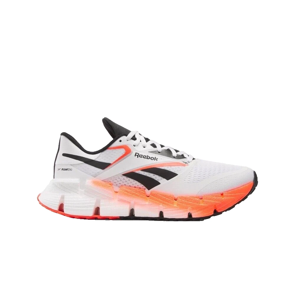 Reebok Size-13.5 Mens Floatzig 1 Running Shoes White Black Orange Flare Reebok FloatZig Symmetros White Orange Flare Men main image 2