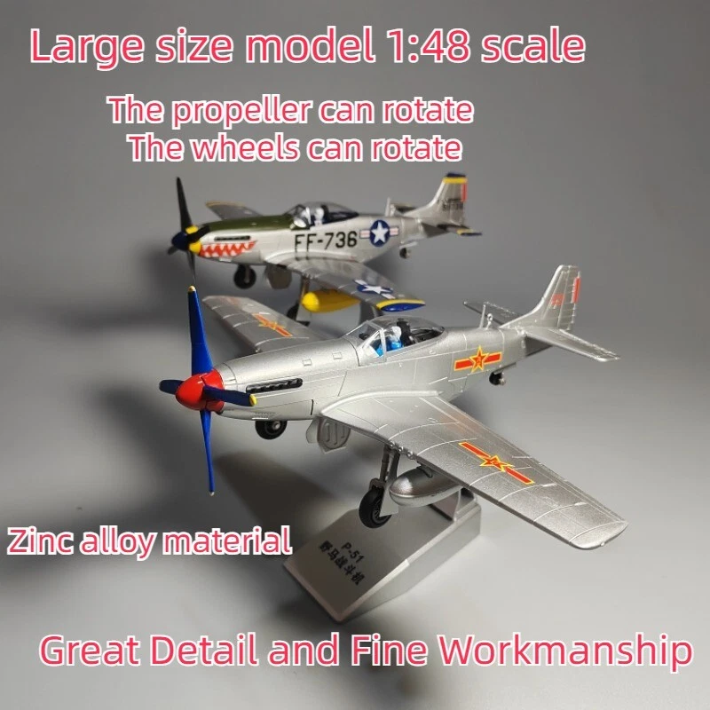 1:48 Alloy Diecast Military Model North American P-51 Mustang Fighter Aircraft - Image 4 of 4