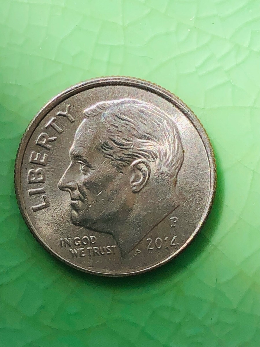 A 2014 P ROOSEVELT DIME 10c USA Error OFF CENTER | eBay