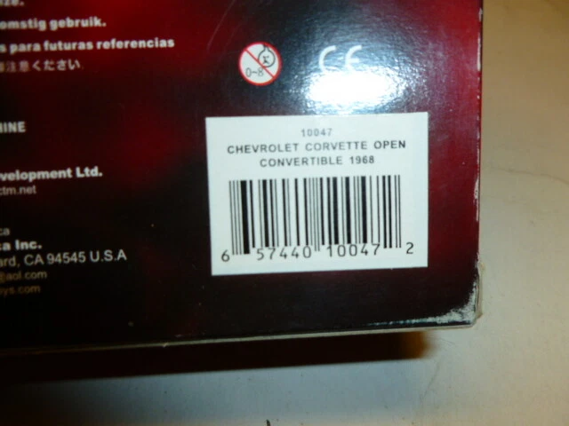 die cast 1/43 CHEVROLET CORVETTE OPEN CONVERTIBLE DE 1968 SUN STAR 1/43 - Immagine 3 di 3