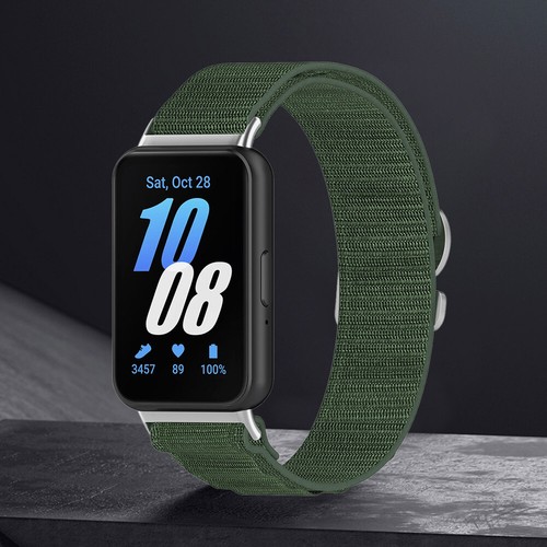 Nylon Strap for Samsung Galaxy Smart Watch Band for Galaxy Fit 3 (Green) - Zdjęcie 2 z 6