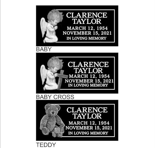 Granite cemetery marker - monument grade granite. Multiple design options 16x8 - Picture 5 of 8