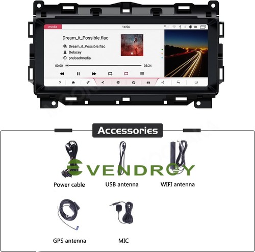10.25"Car Radio GPS Navigation Tesla screen for Jaguar XF XFL 2016-2019 4G+64G - Picture 5 of 6