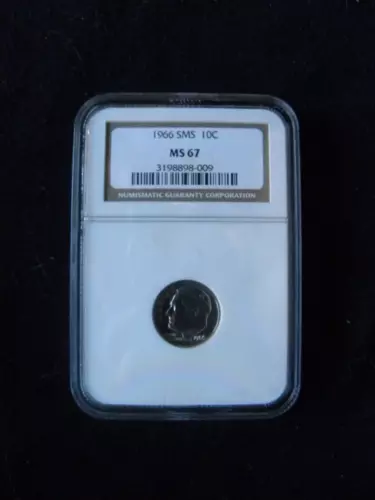 1966 SMS ROOSEVELT DIME  NGC MS67