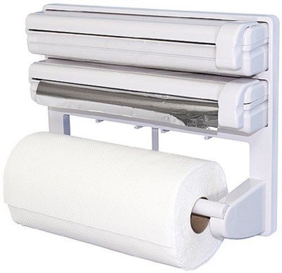 Multi Purpose Triple Roll Dispenser Foil Cling Film Paper Kitchen Roll ...