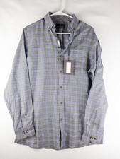 NWT Hart Schaffner Marx Shirt Medium Plaid Button Down Cotton Long Sleeve