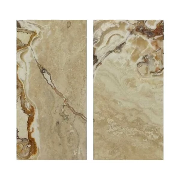 Piso de travertino y azulejos de la pared