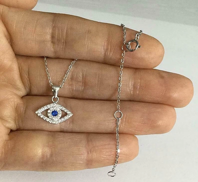 925 sterling silver cheap evil eye necklace
