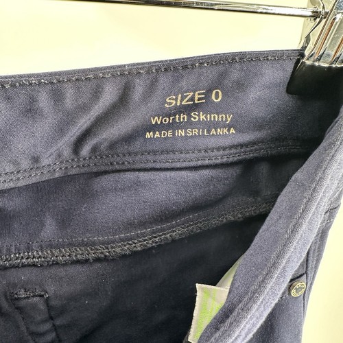 Lilly Pulitzer Dark Navy Blue Skinny Jeans Pants Size 0 Pockets Stretch - Picture 5 of 8