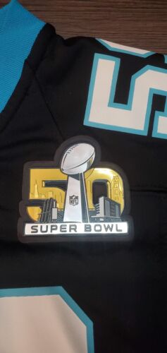 Luke Kuechly #59 Carolina Panthers SB 50 Nike On Field Youth Med (5-6) Jersey - Picture 8 of 13