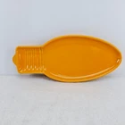 FIESTA christmas 10.5" LIGHT BULB butterscotch HOLIDAY appetizer snack PLATE 1st