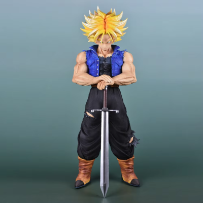 Figurine Dragon Ball Z Trunks Épée – PVC 28cm Avec Socle – Collection Manga