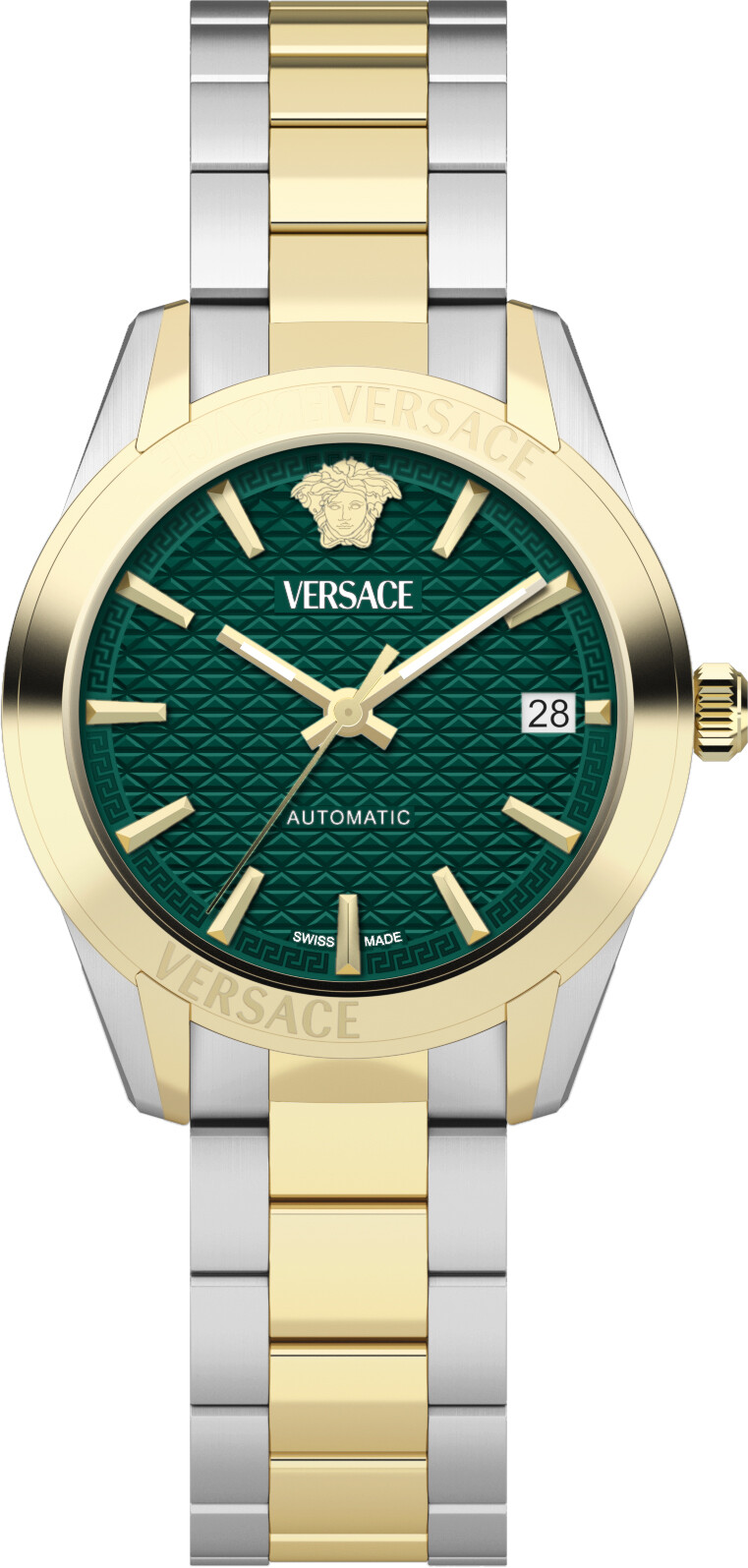 Versace VESCA0524 Greca Classic Automatic green gold silver Steel Women's Watch
