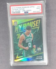 2019 Donruss Optic My House Lime Green Prizm /149 Jayson Tatum #11 PSA 9 Mint