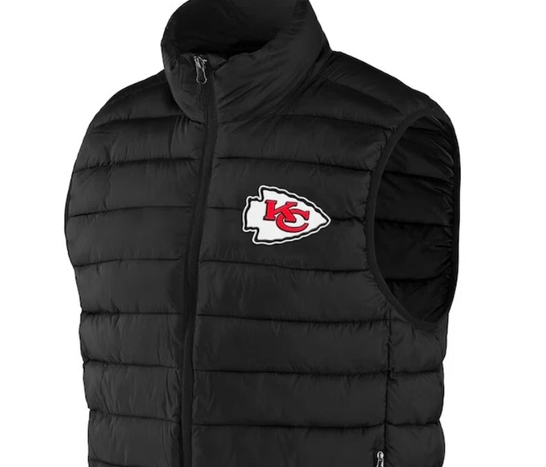 KC Chiefs Sleeveless Puffer Jacket Winter Coat Vest