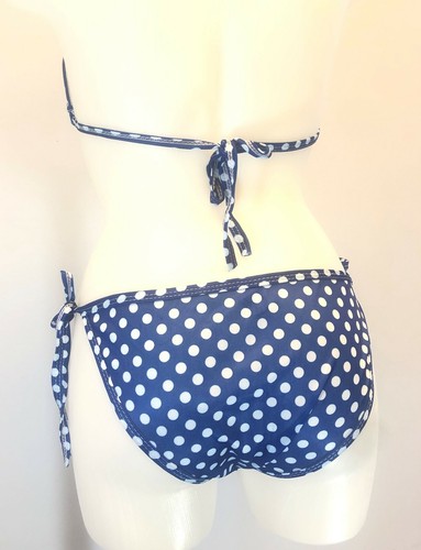 Costume da bagno bikini 2 pezzi regolabile a pois perizoma CHUNS taglia small LC5 - Foto 8 di 9
