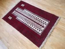 140 X 84  SEHR SCHÖN HANDGEKNÜPFTER PERSERTEPPICH BELUTSCH- WIE NEU WANDTEPPICH