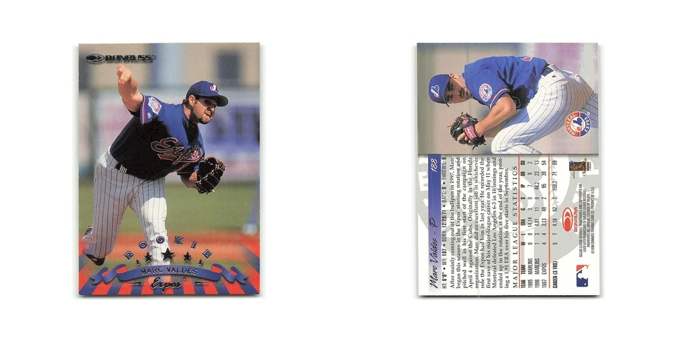 Marc Valdes Rookie 1998 Donruss #188 Montreal Expos Baseball Card NM - Image 3 of 3