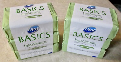 Dial Basics Hypo Allergenic Bar Soap 6 Bars 2 -3 packs Sealed FREE Priority Ship